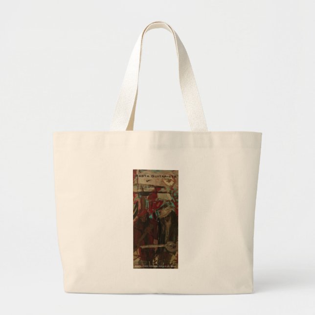 Rasta Guitarists Large Tote Bag (Front)