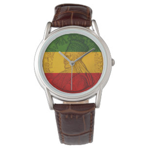 Rasta Haile Selassie Watch Rastafarian Colours