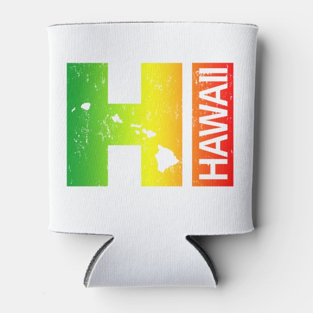 Rasta Hawaii Islands HI Can Cooler (Front)