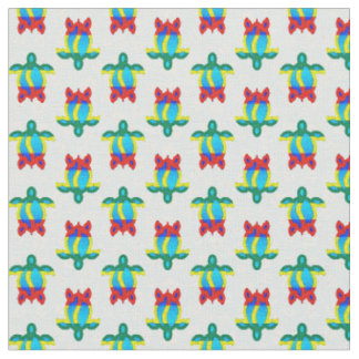 Rasta Island Colours Tribal Turtle Floral Fabric