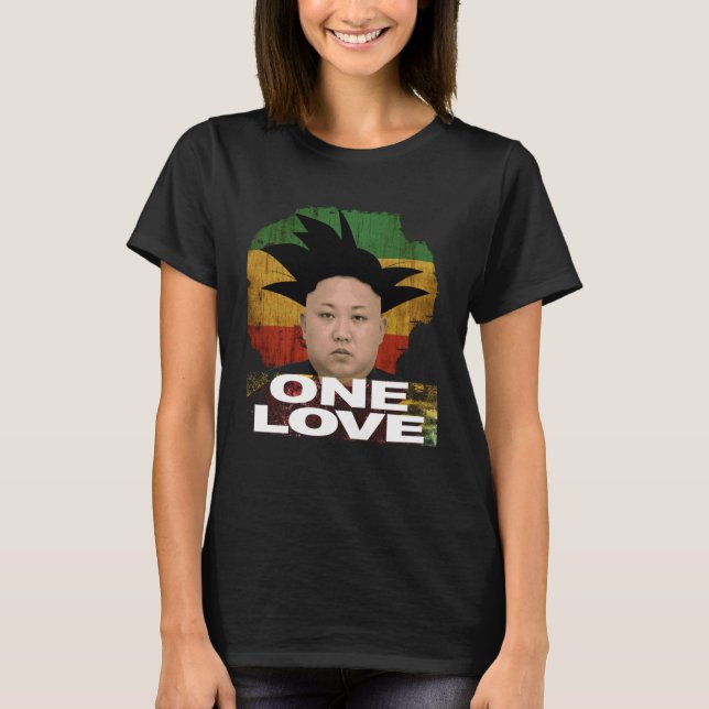 Rasta Kim Jong Un Jamaica Jah One Love Style T-Shirt (Front)