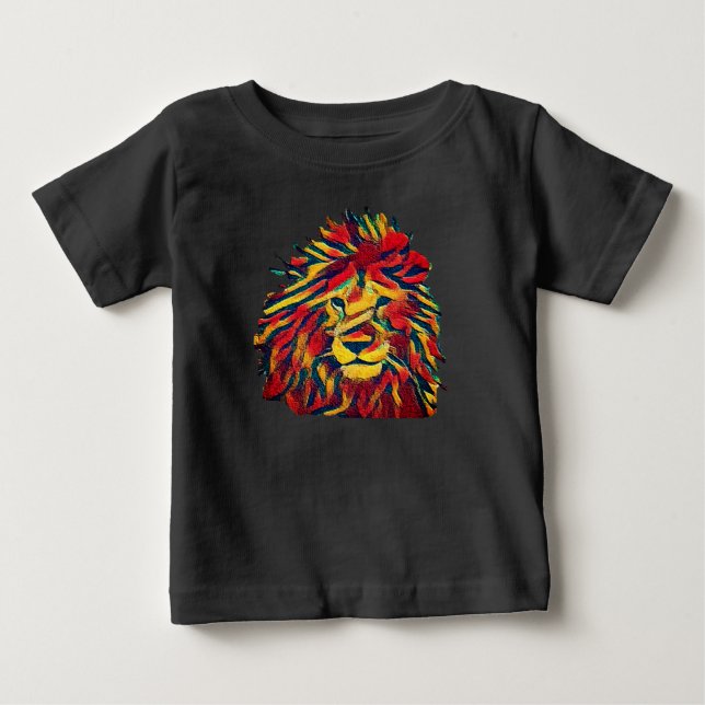 Rasta lion baby T-Shirt (Front)