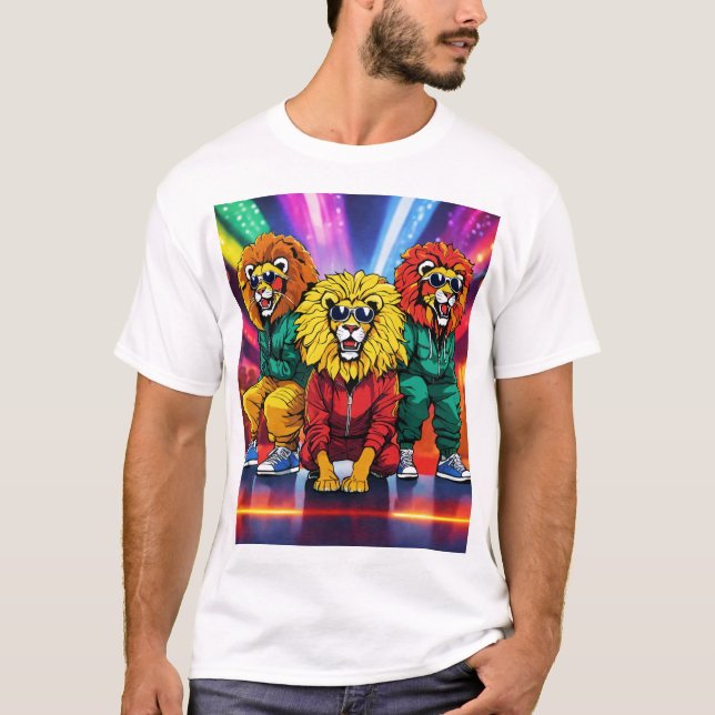 Rasta Lion Breakdance Extravaganza T-Shirt (Front)