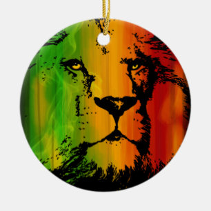 Rasta Lion Ceramic Tree Decoration