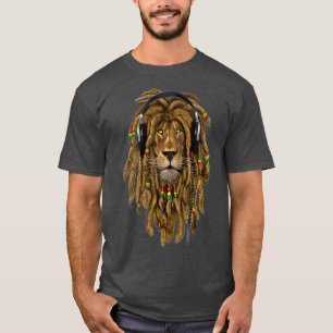 Rasta Lion Dreadlocks Reggae Cool gift for Lover T-Shirt