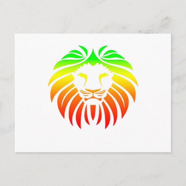 Rasta Lion Head Postcard (Front)
