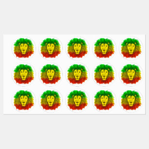 Rasta lion head red yellow green drawing Jamaica
