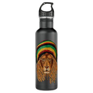 Rasta Lion Jamaica Rastafari Colours Reggae Lover 710 Ml Water Bottle