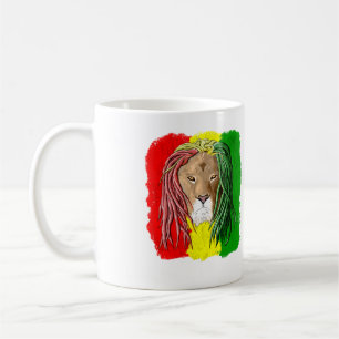 Rasta Lion Jamaican Reggae Flag Coffee Mug