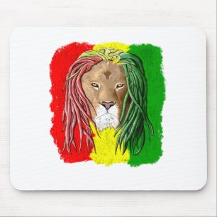 Rasta Lion Jamaican Reggae Flag Mouse Mat