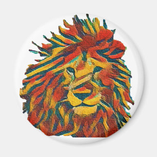 Rasta lion magnet