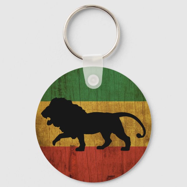 Rasta Lion of Judah Keychain (Front)