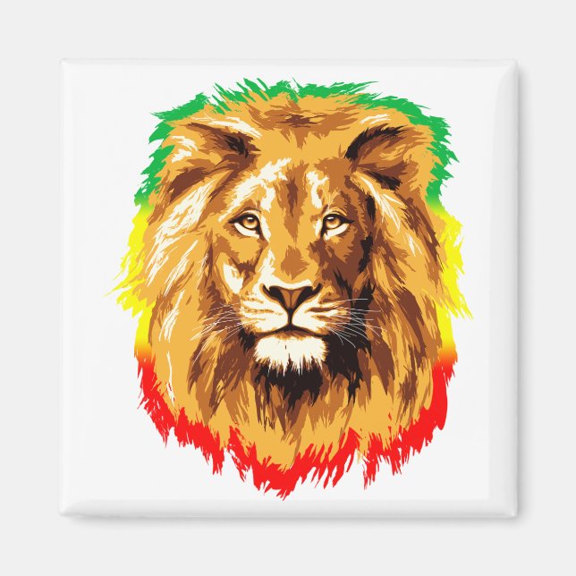 Rasta Lion of Judah Magnet (Front)