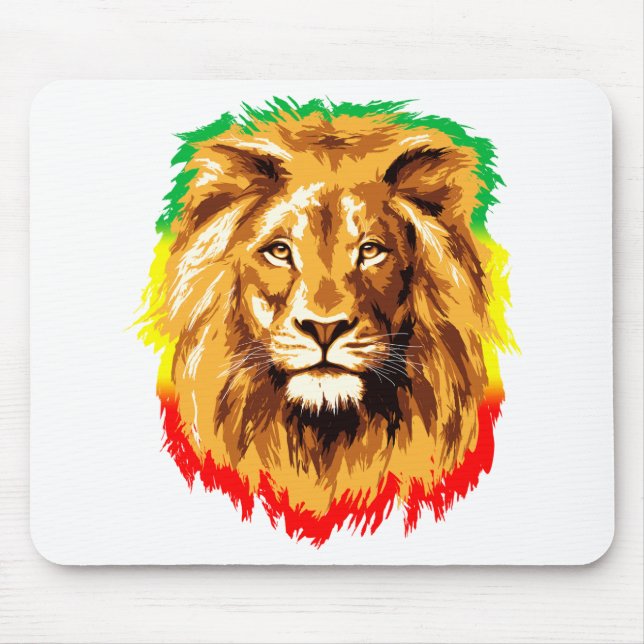 Rasta Lion of Judah Mouse Mat (Front)