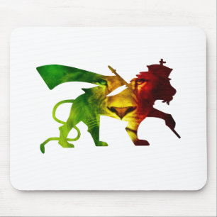 RASTA Lion of Judah   Red Gold Green Mouse Mat