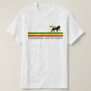 RASTA Lion of Judah   Red Gold Green T-Shirt