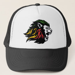 RASTA Lion of Judah | Red Gold Green Trucker Hat