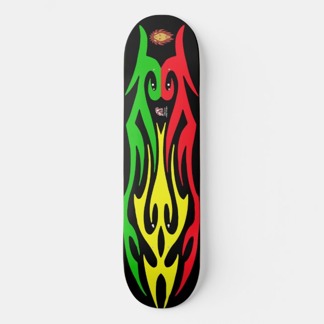 Rasta Lion of Zion Skateboard (Front)