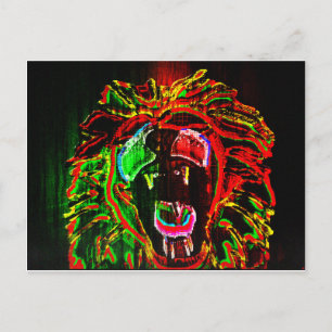 Rasta Lion Postcard
