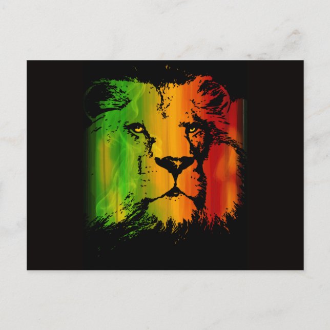Rasta Lion Postcard (Front)