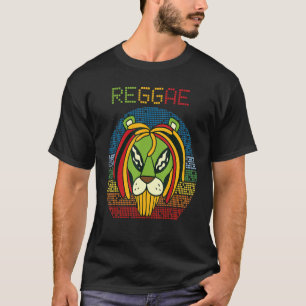 Rasta Lion Reggae Retro Jamaica Souvenir Rastafari T-Shirt