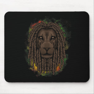 Rasta Lion With Dreads - Show Your Pride And Regga Mouse Mat