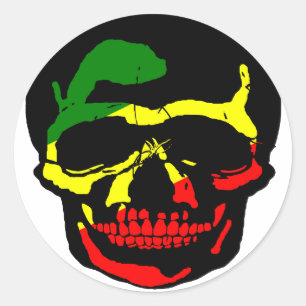 RASTA LOOCKY CLASSIC ROUND STICKER