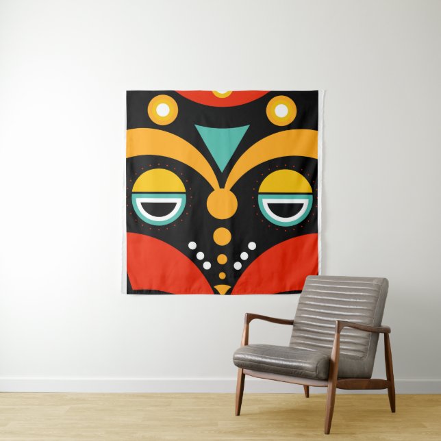 Rasta Mask Tapestry (In Situ)