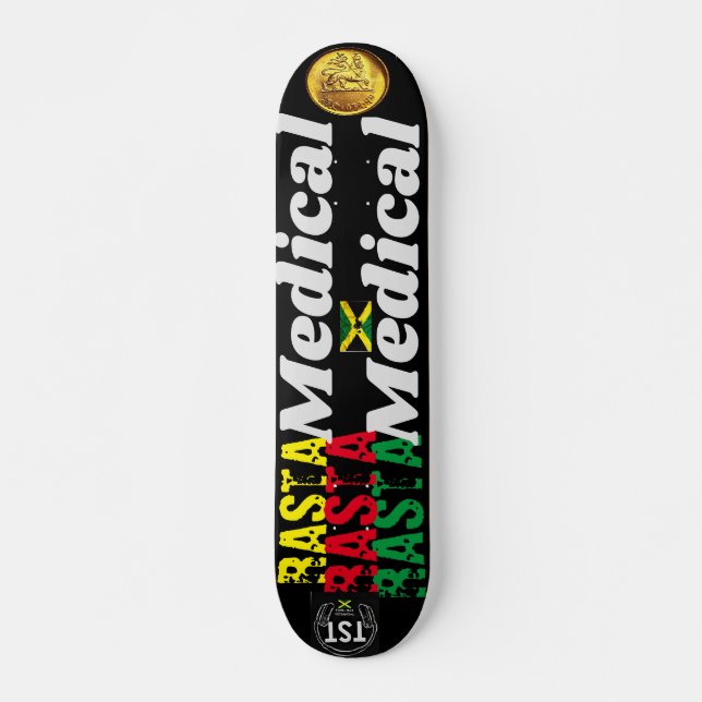 RASTA  MEDICAL  JMT 7 3/4" Skateboard Deck (Front)