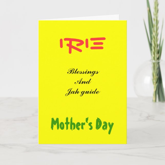 Rasta mother's day Greeting cards (Front)