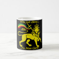 Rasta Mug: Who Jah Bless No Man Curse (Black)