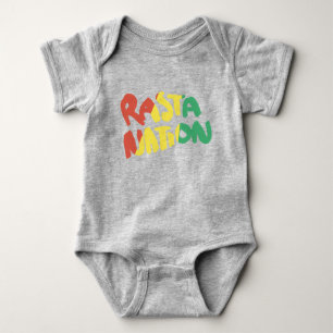 rasta nation reggae graffiti flag baby bodysuit