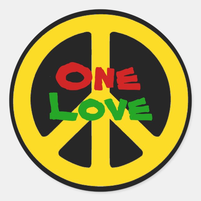 Rasta One Love Sticker (Front)