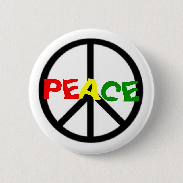 Rasta Peace Button (Front)