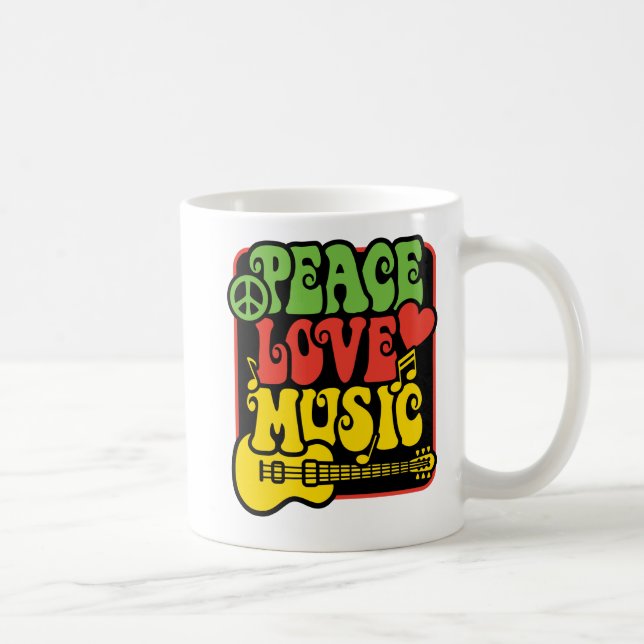 Rasta Peace-Love-Music Coffee Mug (Right)