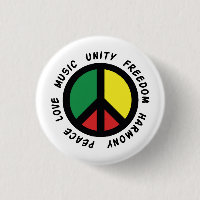 Rasta Peace Sign Peace Love Music Freedom Unity
