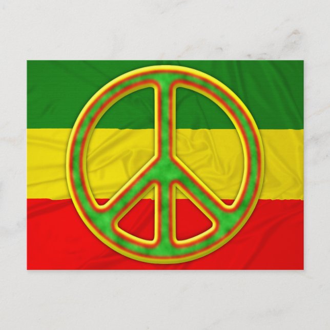 Rasta Peace Symbol Postcard (Front)