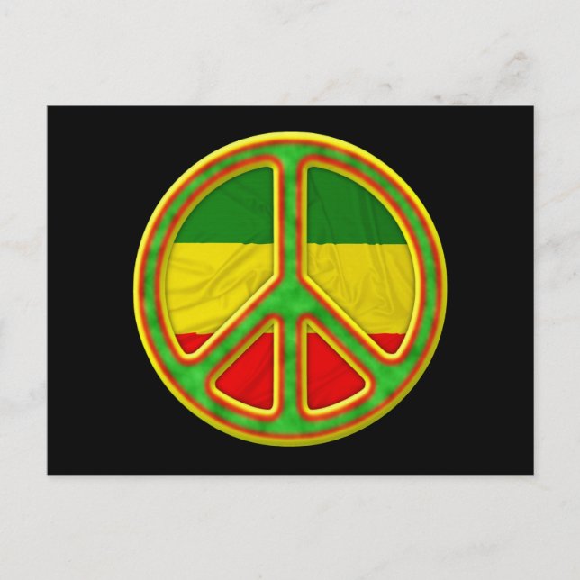 Rasta Peace Symbol Postcard (Front)