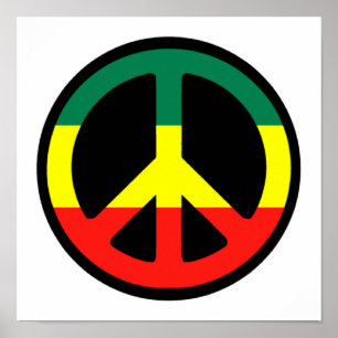 Rasta Peace Symbol Poster