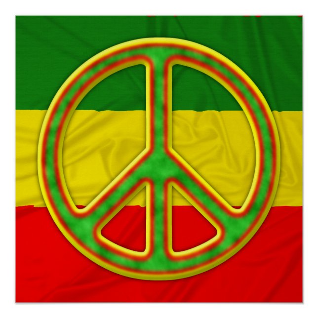 Rasta Peace Symbol Poster (Front)