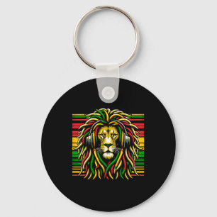 Rasta Raggae Jamaica Lion Of Judah Music Headphone Key Ring