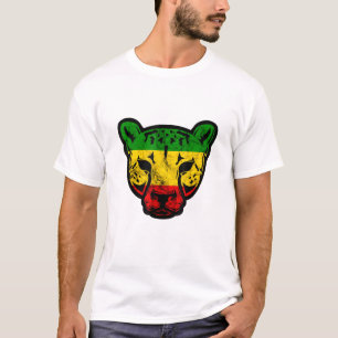 Rasta Reggae Ceetah Jamaican Pride Rastafarian Hip T-Shirt