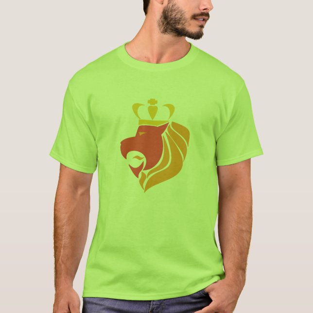 Rasta Reggae Crowned Lion T-Shirt (Front)