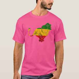 Rasta Reggae Ethiopian Lion Of Judah Rastafari Roo T-Shirt