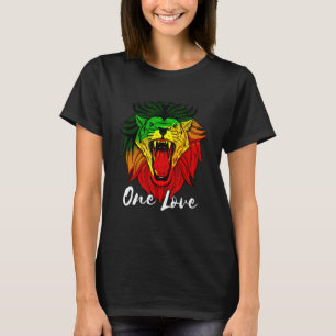 Rasta Reggae Jamaican Lion Of Judah Rastafarian Ro T-Shirt