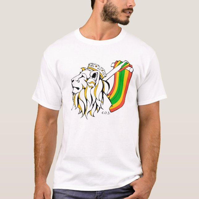 Rasta Reggae Lion Ascending T-Shirt (Front)
