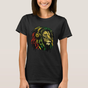 Rasta Reggae Lion Of Judah Jamaican Pride Rastafar T-Shirt