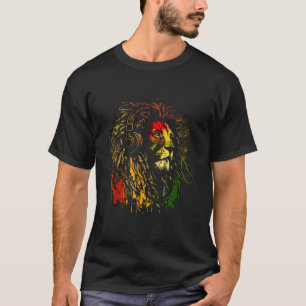 Rasta Reggae Lion Of Judah Jamaican Roots Rastafar T-Shirt
