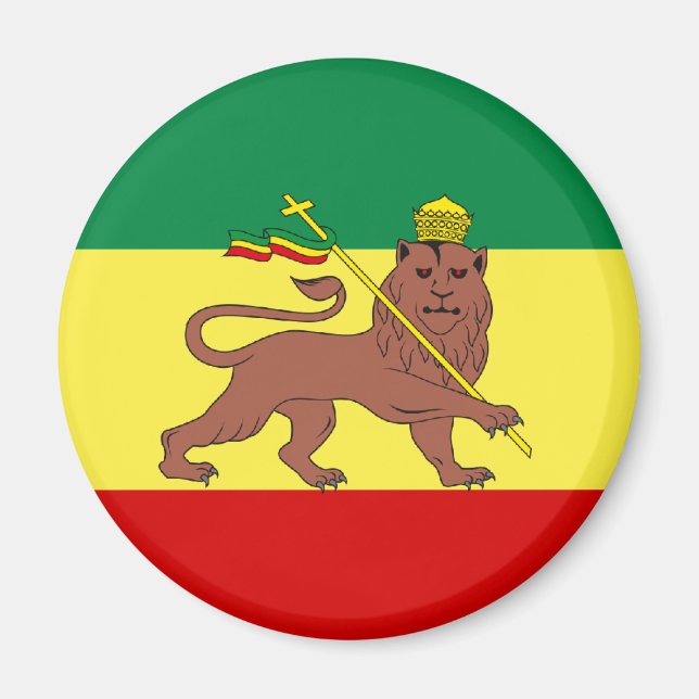 Rasta Reggae Lion of Judah Magnet (Front)
