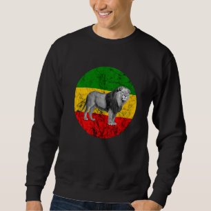 Rasta Reggae Lion Of Judah Rastafarian  Jamaican P Sweatshirt